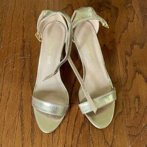 Metallic Gold Madden Girl Beella Heels Size 7